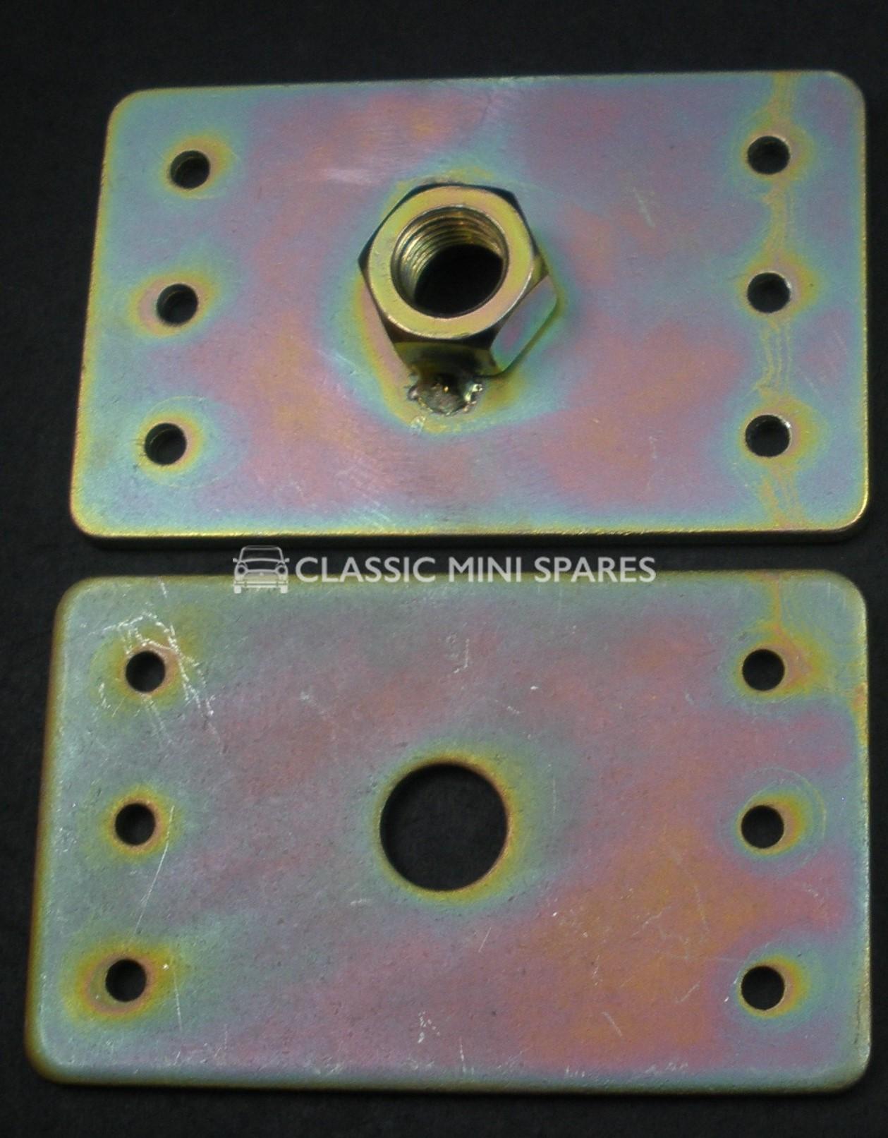 6814 SEAT BELT THREADED ANCHOR PLATES PAIR (TOP & BOTTOM) (80mm X